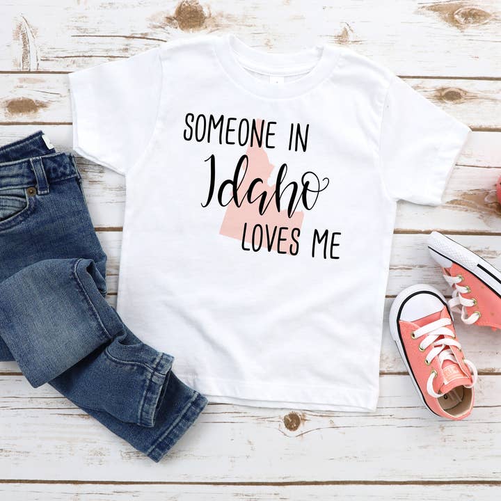 Someone In Idaho Loves Me Toddler and Youth Shirt for wholesale by Itsy Bitsy Bella Co
