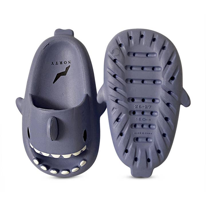 Eastern Off Price – wholesale Slippers – Child – Norty Boys Girls Unisex Cloud Shark Slide Slipper Blue