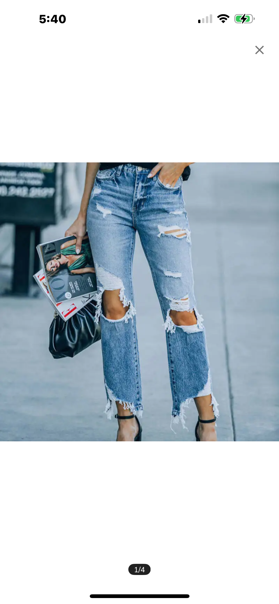 Serenity Collective - Wholesale Jeans - Women's - Ripped High-Waist Straight Leg ~ Lg & XL Can Ship TODAY!2