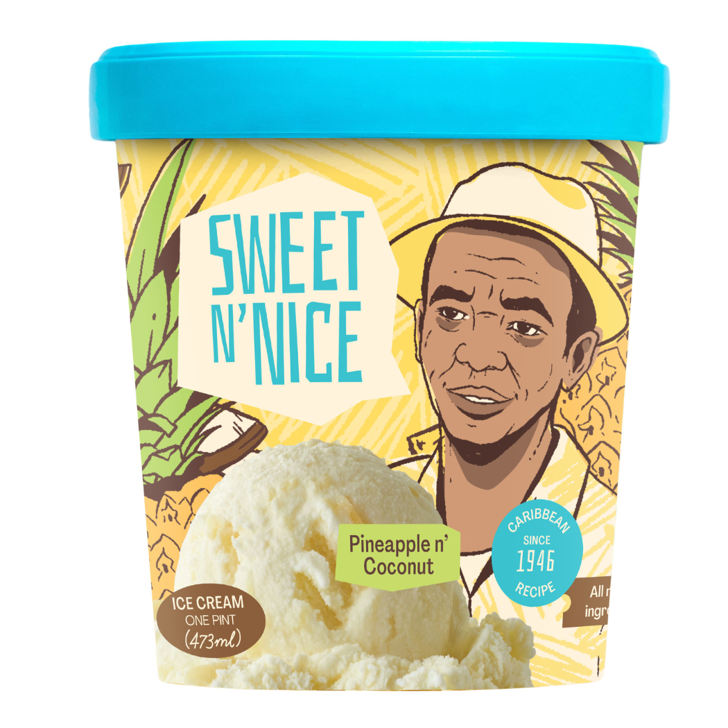 Sweet N' Nice - Wholesale Ice Cream/Sorbet - Neale's Sweet N Nice Ice Cream - Pineapple Coconut0