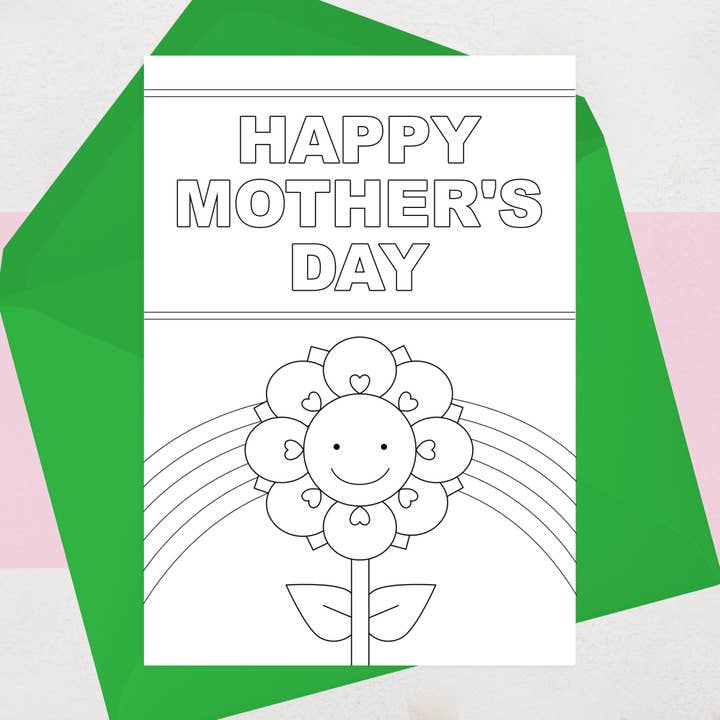 Colour In Mothers Day Cards - DIY Craft Mother's Day Card for wholesale by OCD Greeting Cards