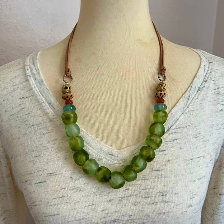 Nellie Pratt Artisan Jewelry - Wholesale Beaded/Pearl Necklace - Rock and Love
fair trade beachy boho necklace2