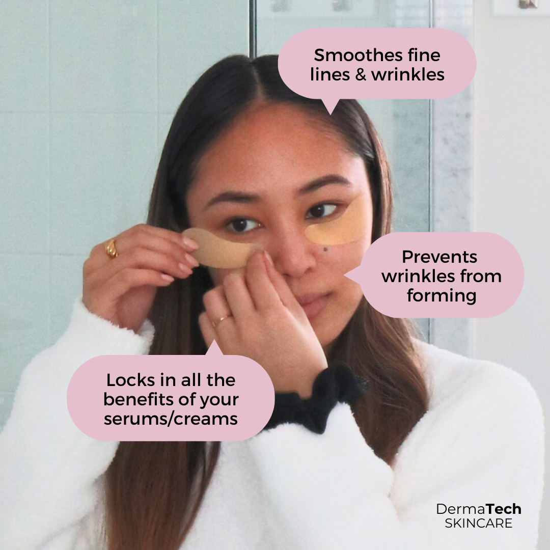 DermaTech Skincare - Wholesale Eye Treatment Mask - Shimmery Pink Reusable Under Eye Patches3