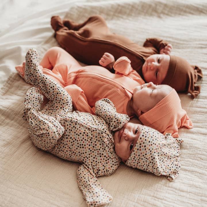 Dappled Dot Bamboo Baby Romper 2 Piece Set for wholesale on Faire7