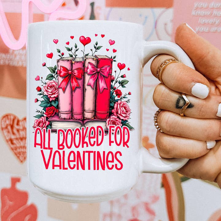 All Booked For Valentines Ceramic Mug | Bookish for wholesale by DIYxe