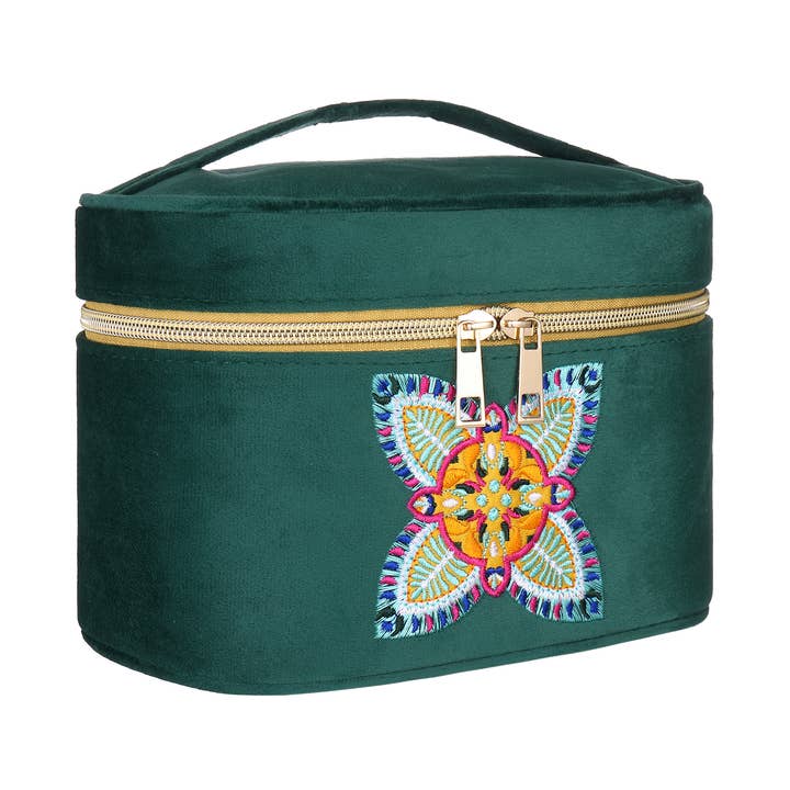 Embroidered Vanity Case for wholesale by STELLA GREEN