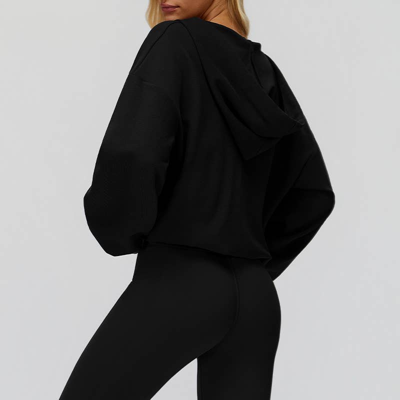 WONDERXFANS - Wholesale Athletic Jacket - Women's - V-neck hooded outdoor sports jacket1