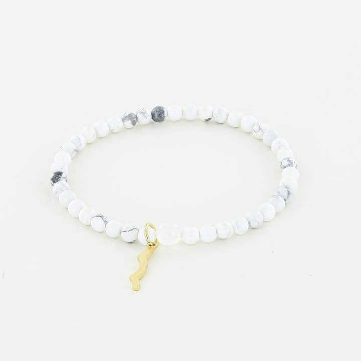 Sailormade - Wholesale Beaded Bracelet - Women's Rayminder UV Awareness Bracelet in Howlite