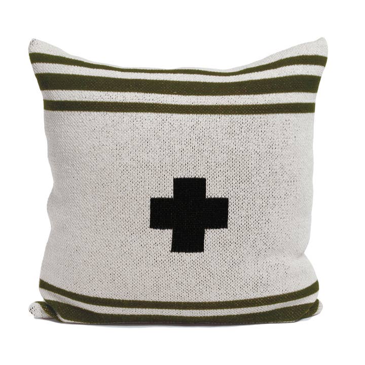 In2Green - Wholesale Throw/Decorative Pillow - Swiss Cross Striped Pillow