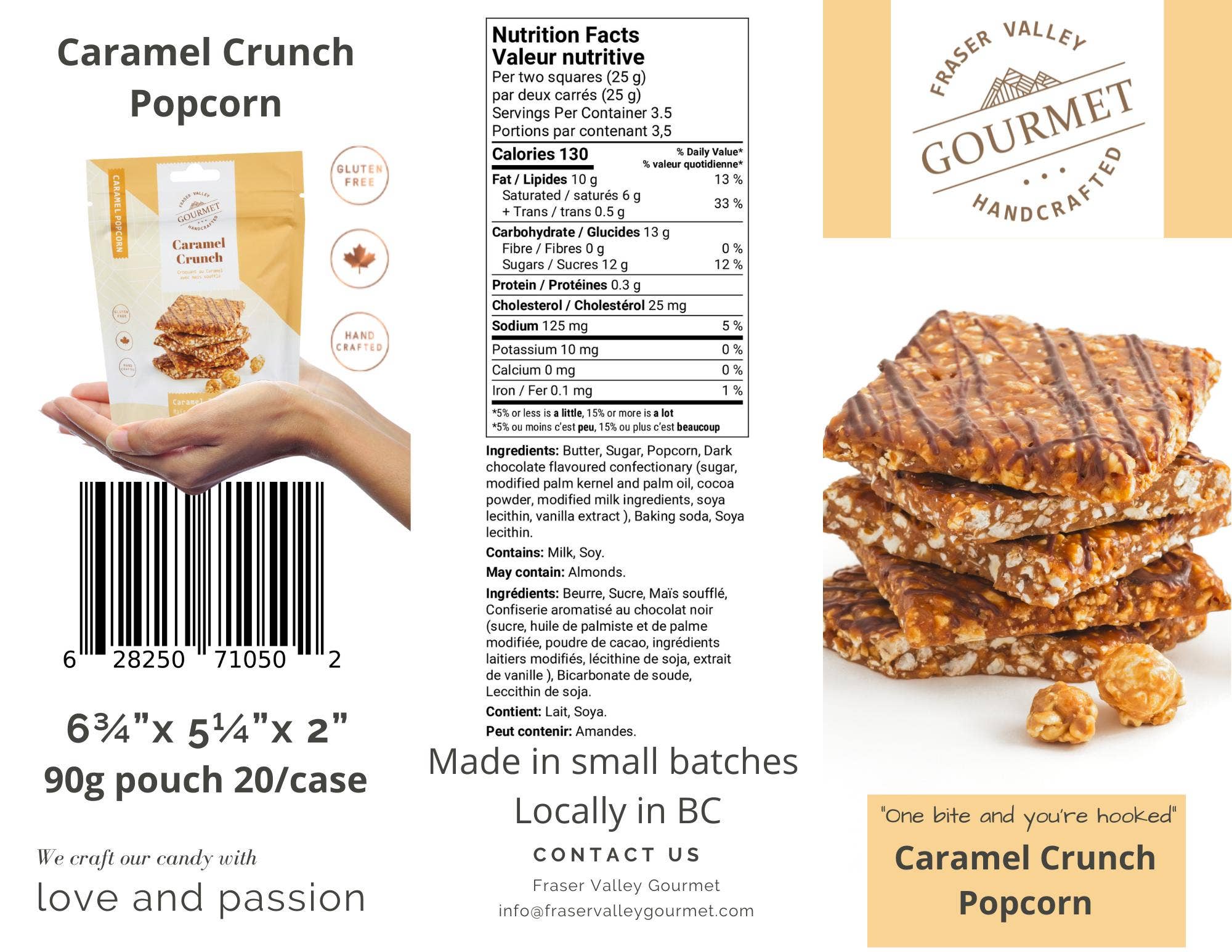 Fraser Valley Gourmet Ltd. - Wholesale Popcorn - Caramel Crunch - Popcorn3