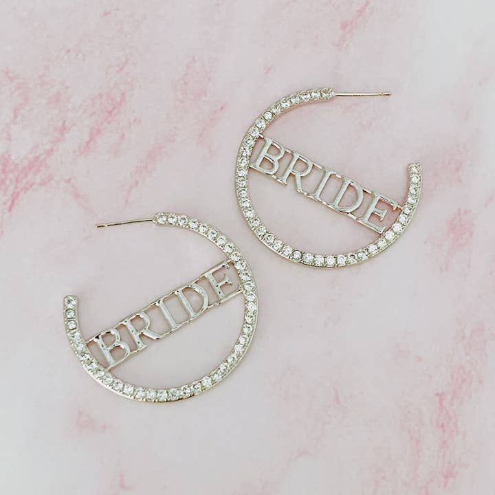 Ellison+Young - Wholesale Hoop Earrings - Bride Shines Hoop Earrings
