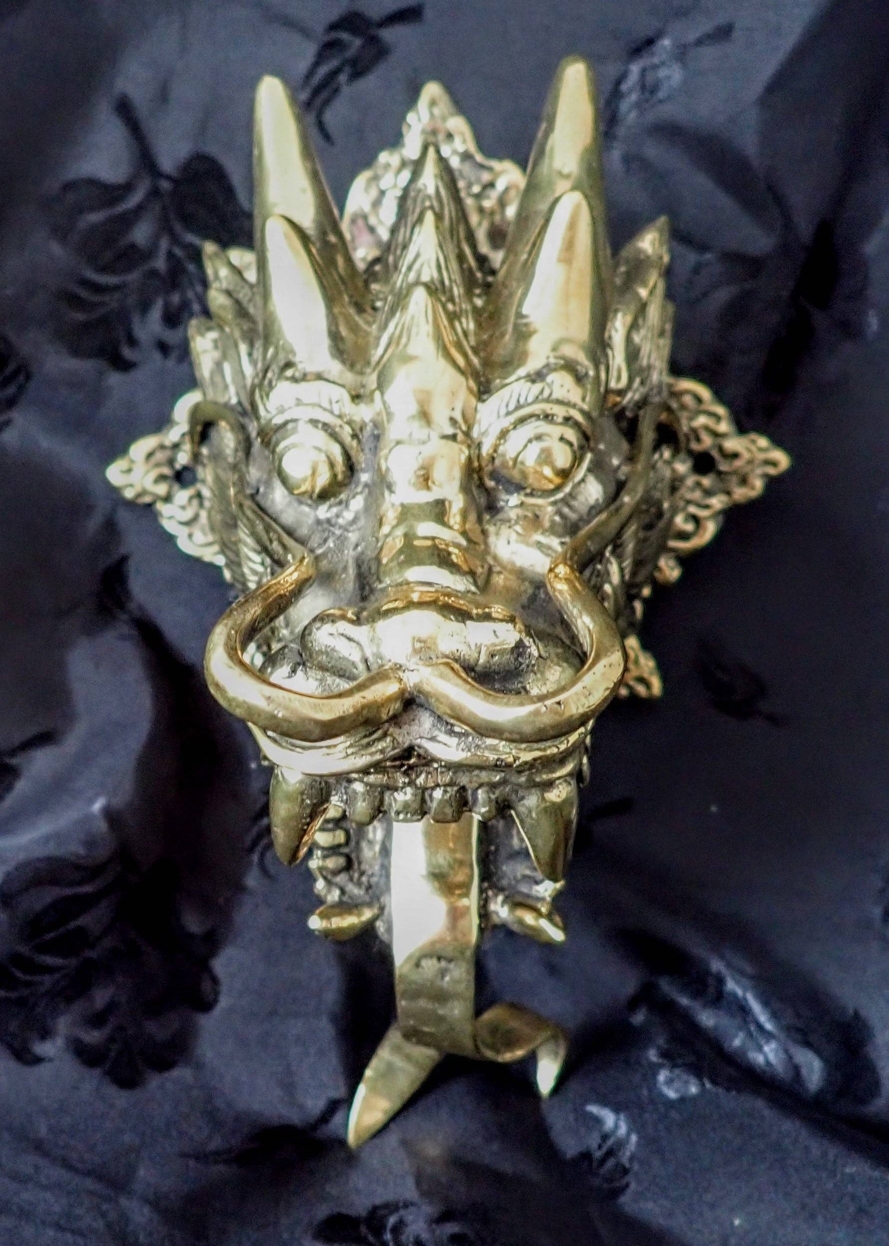 Ubud Glass - Wholesale Wall Accent - Bronze dragon head wall art1