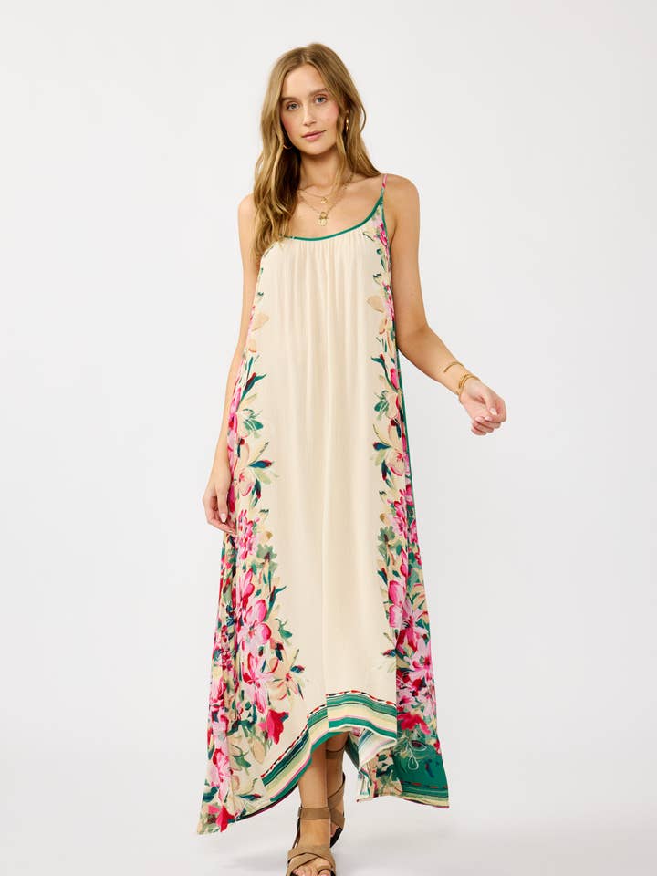 Spaghetti Strap High-Low Cover-Up Maxi Dress for wholesale by Lovestitch