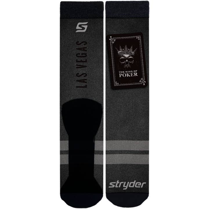 Meias Pretas Las Vegas King Poker por atacado de Stryder Gear