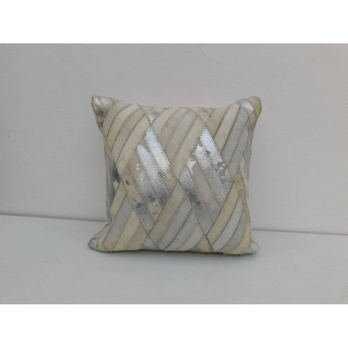 MLC - Vente Coussin décoratif de sol - Coussin de sol en cuir patchwork style bohème marocain