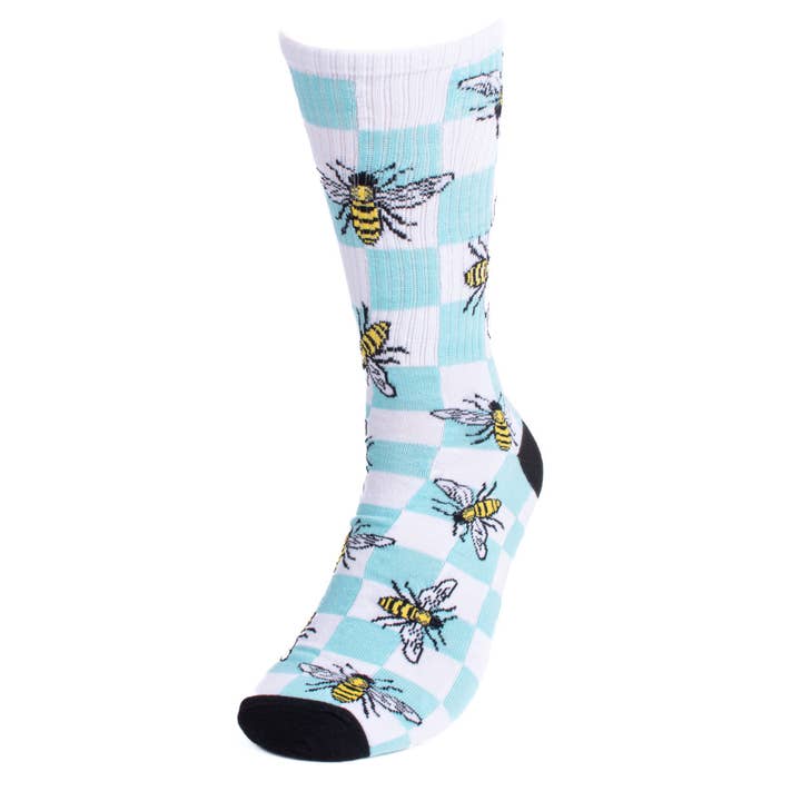 Selini New York - Wholesale Socks - Men's - Men's Checker Bumble Bee Ribbed Socks