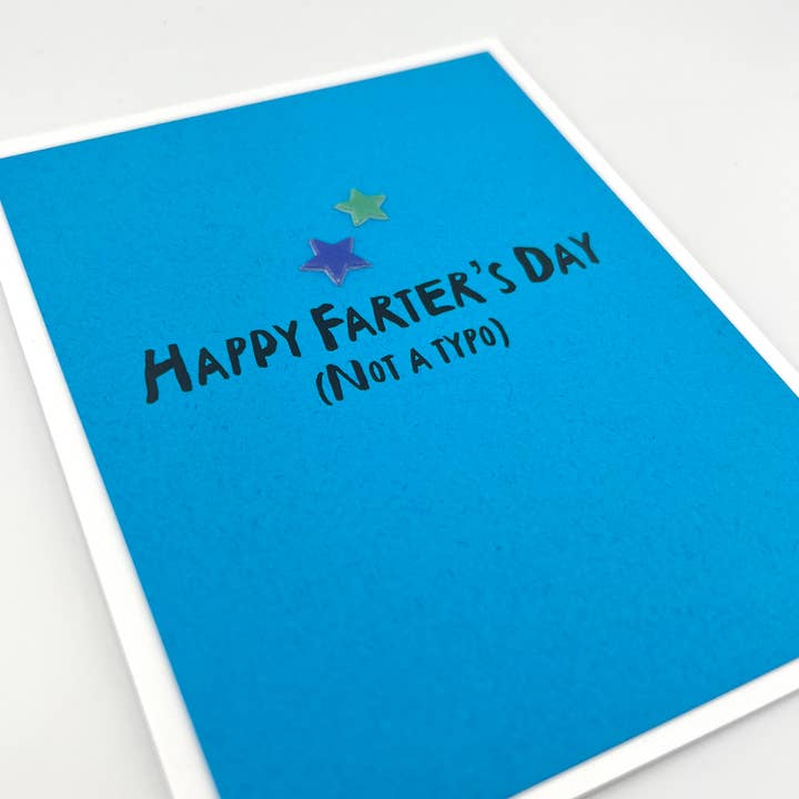 Father's Day Happy Farters Day Card for wholesale by Muddy Mouth Cards