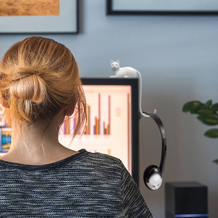 Monkey Business Design USA LLC - Wholesale Decorative Figurine - Cat Tail Hook For Computer Accessories | Ginger3