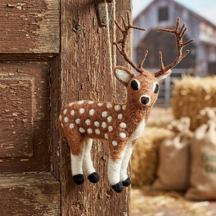 Felt So Good - Wholesale Ornament - Handgemaakte vilten hert hangdecoratie, biologisch afbreekbaar4