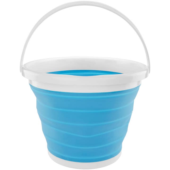 Fairly Odd Brands - Wholesale Gag Gift/Novelty Gift - Silicone Collapsible 2.65 Folding Gallon Bucket Blue
