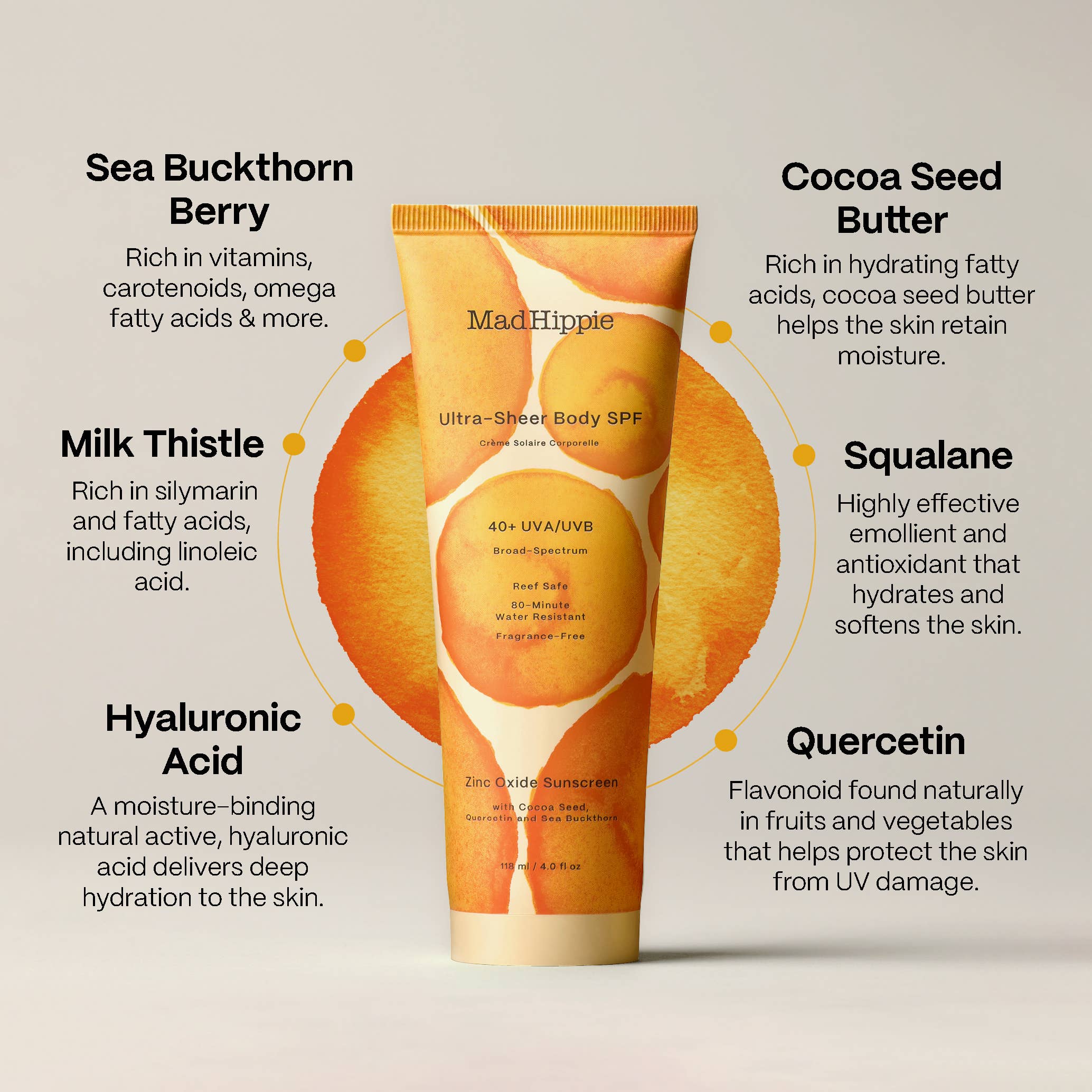 Mad Hippie - Wholesale SPF Moisturizer - Ultra Sheer Body SPF 40 - Suncare1