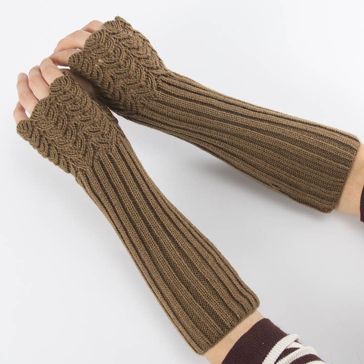 Knitted Fish Scales Finger Warm Gloves for wholesale by MKS America