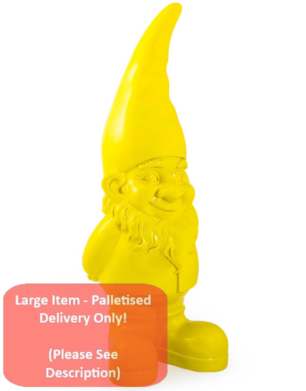 McGowan & Rutherford Ltd - Wholesale Decorative Figurine - Giant Bright Yellow Standing Gnome Figure0