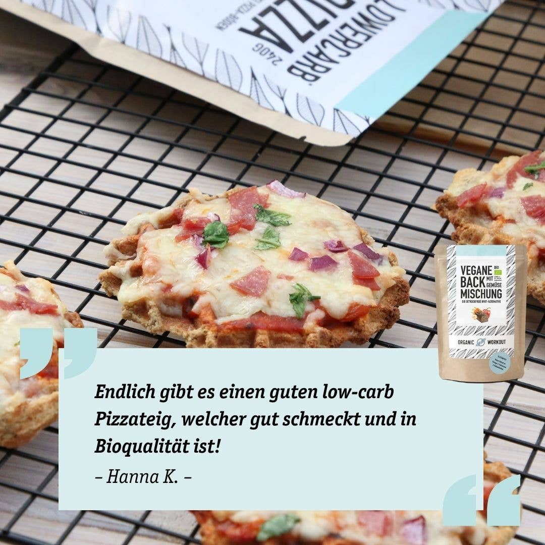 Organic Workout – wholesale Bread mix – Lower-Carb* Pizza Mix for Two Gluten-Free, Vegan Pizza Crusts4