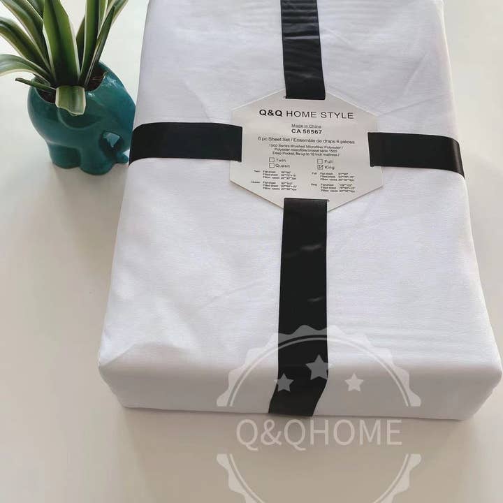 Q&Q HOME - Wholesale Sheet Set - QQ-HOME 6 Pieces Super Soft Microfiber Sheet Set