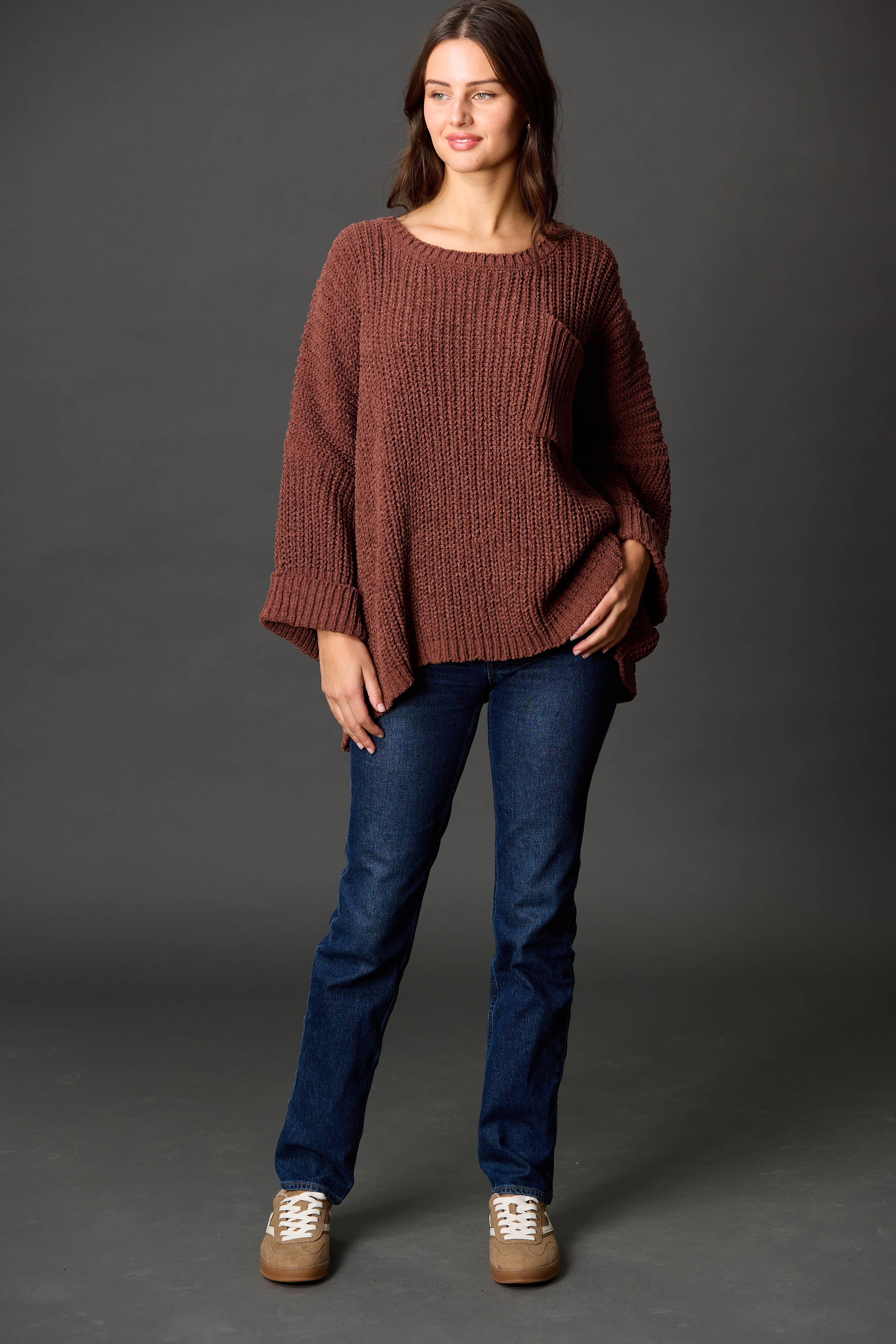 Before You Collection - Vente Pull tunique – femme - Pull oversize en chenille23