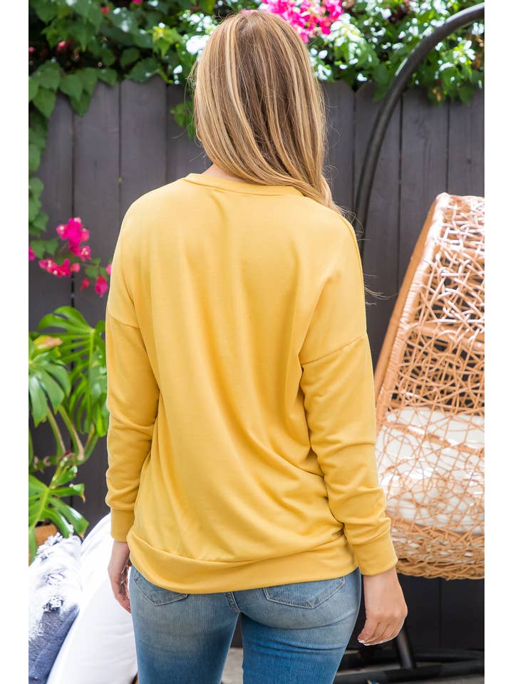 MYS Wholesale Inc - Wholesale Tunic - Women's - Long Sleeve French Terry Top With Kangaroo Top15