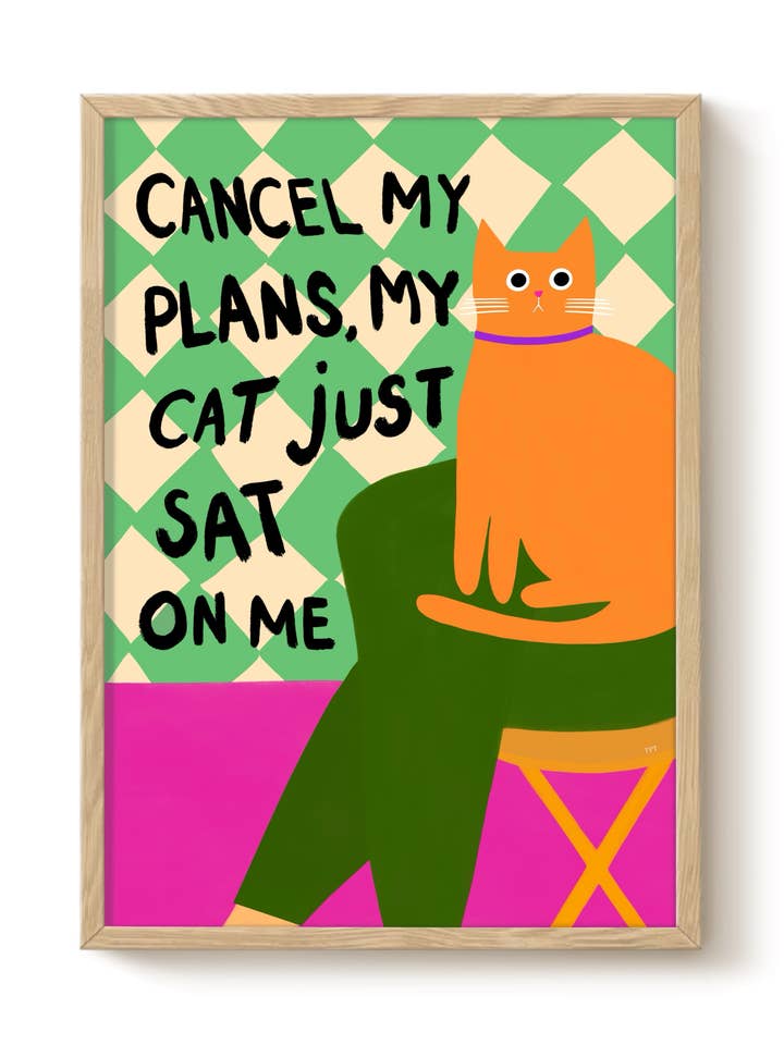 Cancel My Plans Print - Art, Gift, Homeware - Various Sizes for wholesale by The Paper Tail