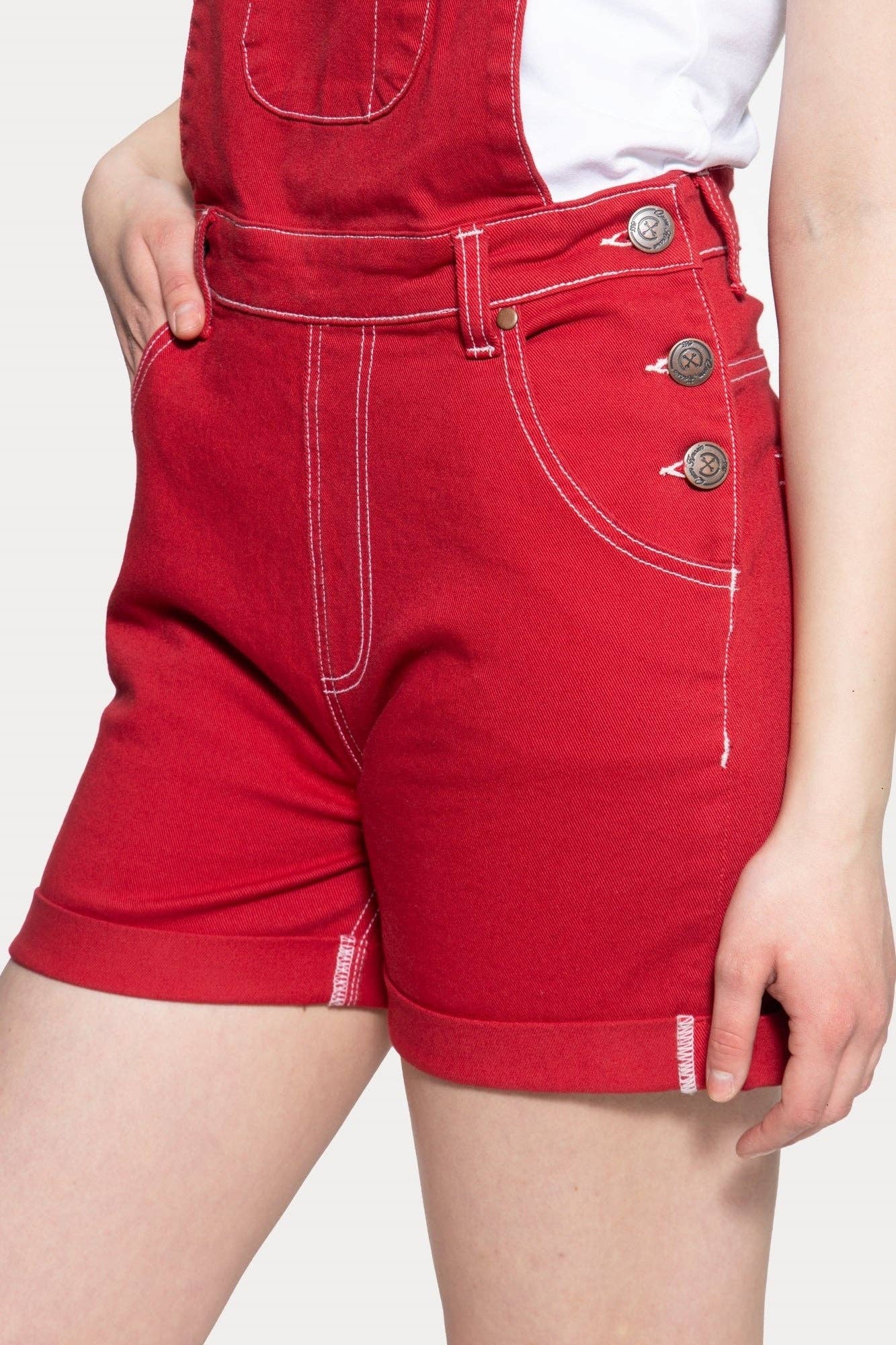 KING KEROSIN - Wholesale Shorts - Women's - Denim bib shorts4