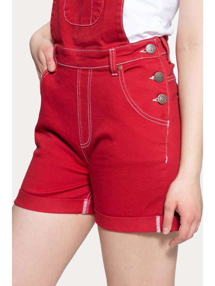 KING KEROSIN - Wholesale Shorts - Women's - Denim bib shorts4