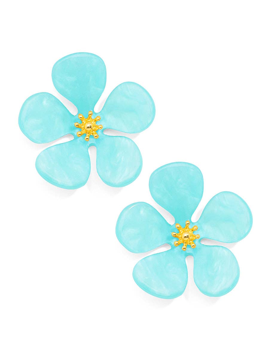 ZENZII Jewelry – Großhandel Ohrstecker – Glitzernder Blumenohrring aus Kunstharz7