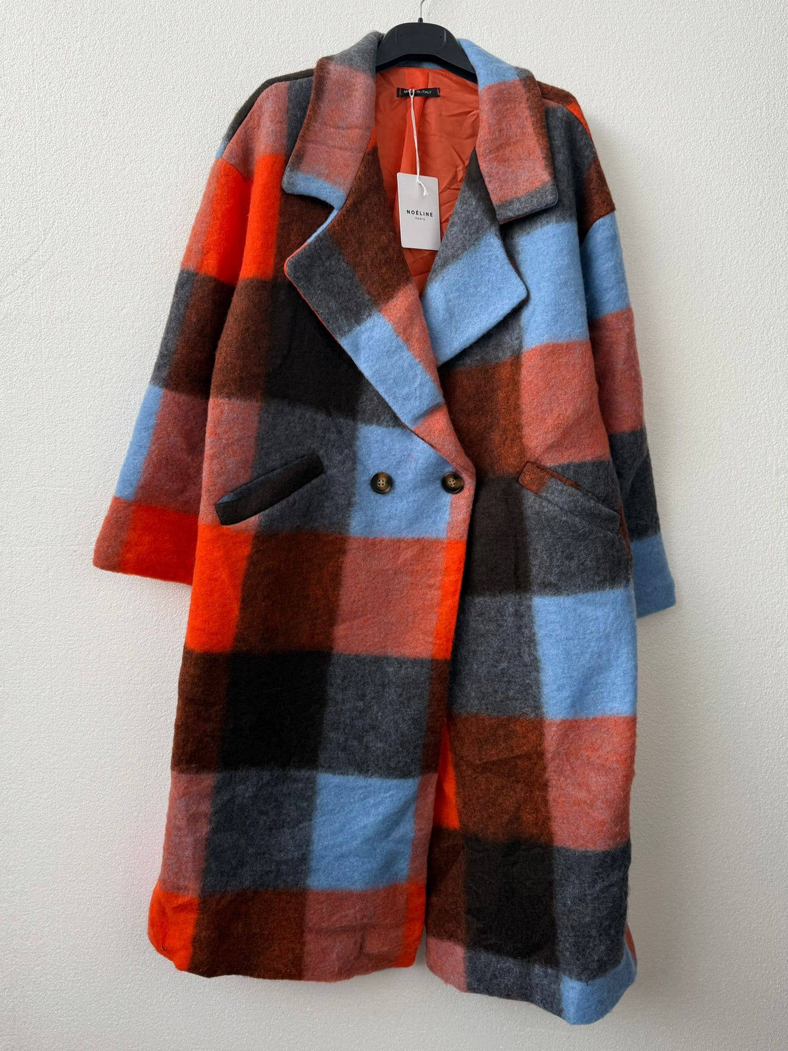 NOELINE - Wholesale Coat - Women's - Plaid wool coat 60705-517