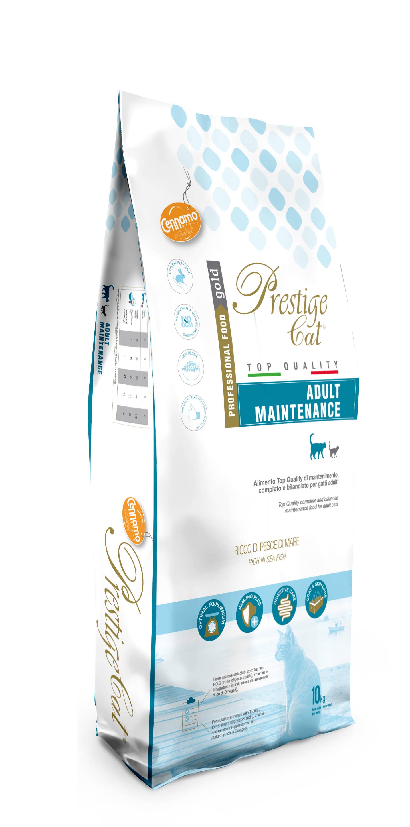 Cennamo - Vendita all'ingrosso Cibo - Gatti - PRESTIGE CAT ADULT MAINTENANCE PESCE DI MARE 10KG0