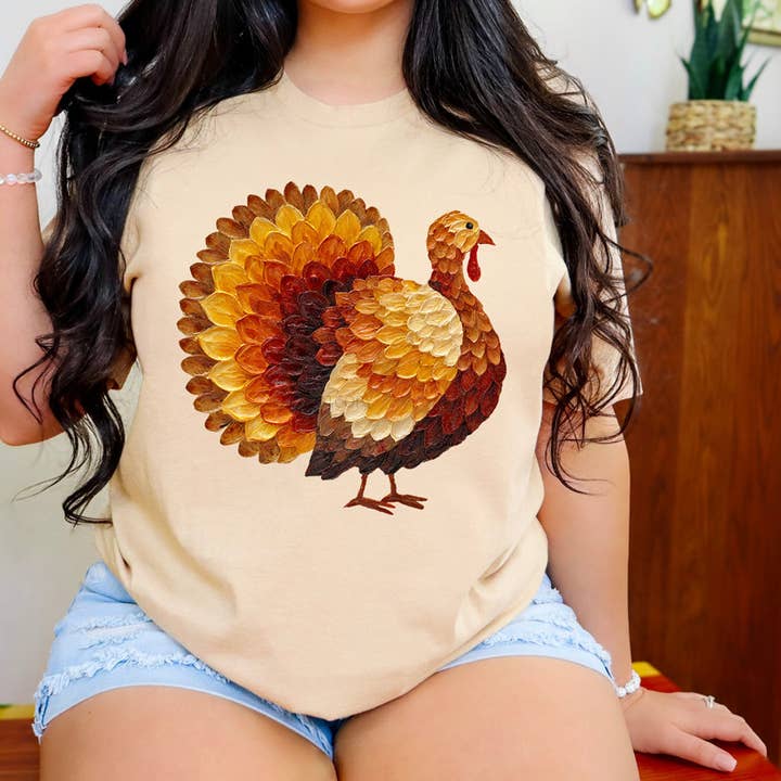 Painted Turkey DTF Heat Transfer for wholesale by Trendy Transfers