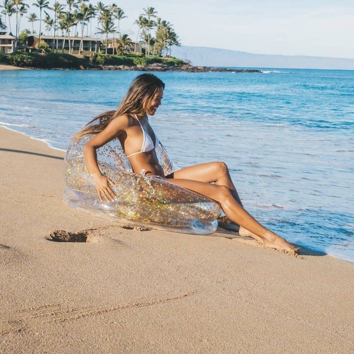 PoolCandy - Wholesale Chair - AirCandy Gold Glitter Inflatable Chair10