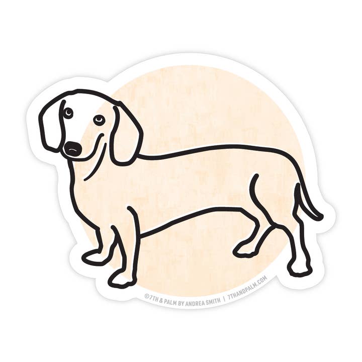 Dachshund Vinyl Sticker for wholesale by 7th & Palm
