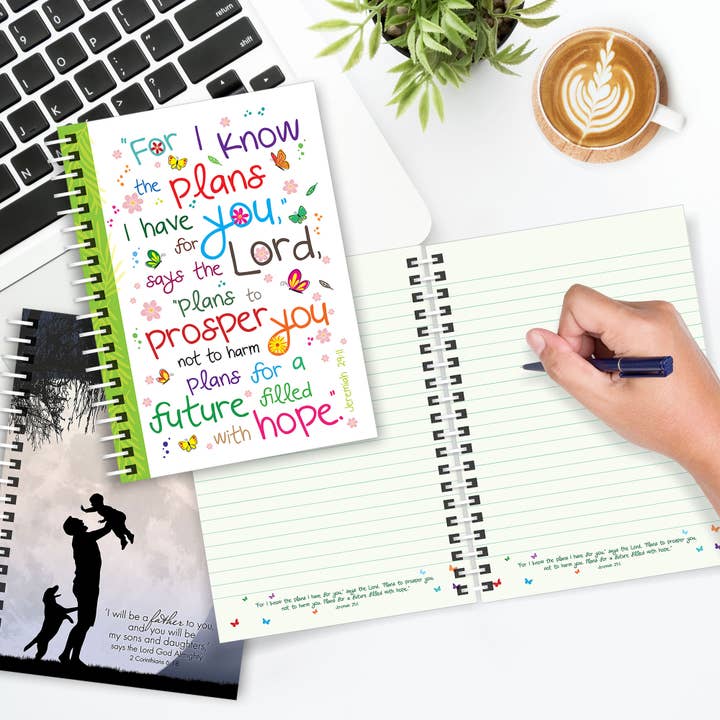 Just Cards Direct - Vendita all'ingrosso Quaderni - I know the Plans - Taccuino cristiano con copertina morbida in formato A51