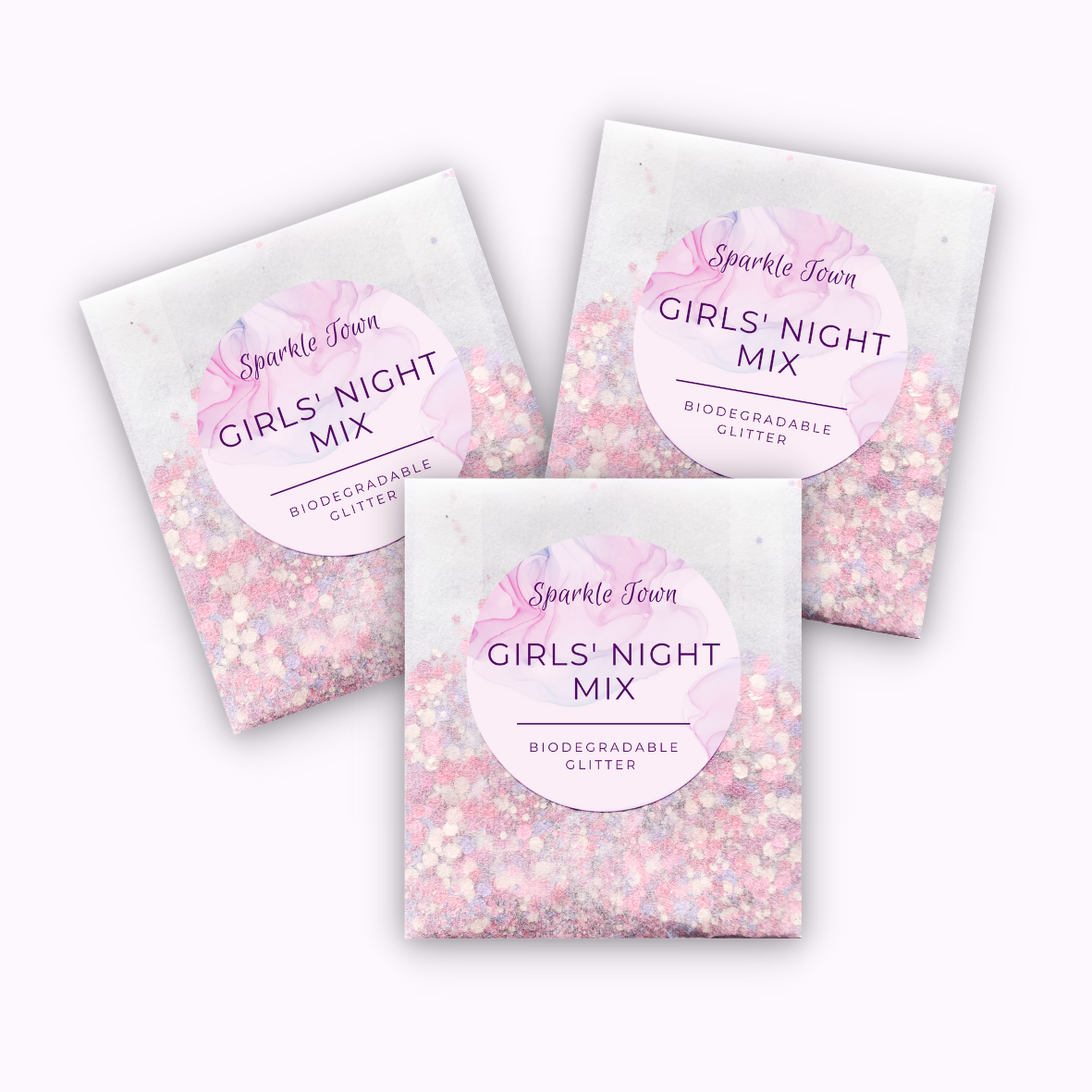 Sparkle Town – wholesale Body glitter/shimmer – Girls' Night Out Mix Biodegradable Glitter - 5ml Pouch0