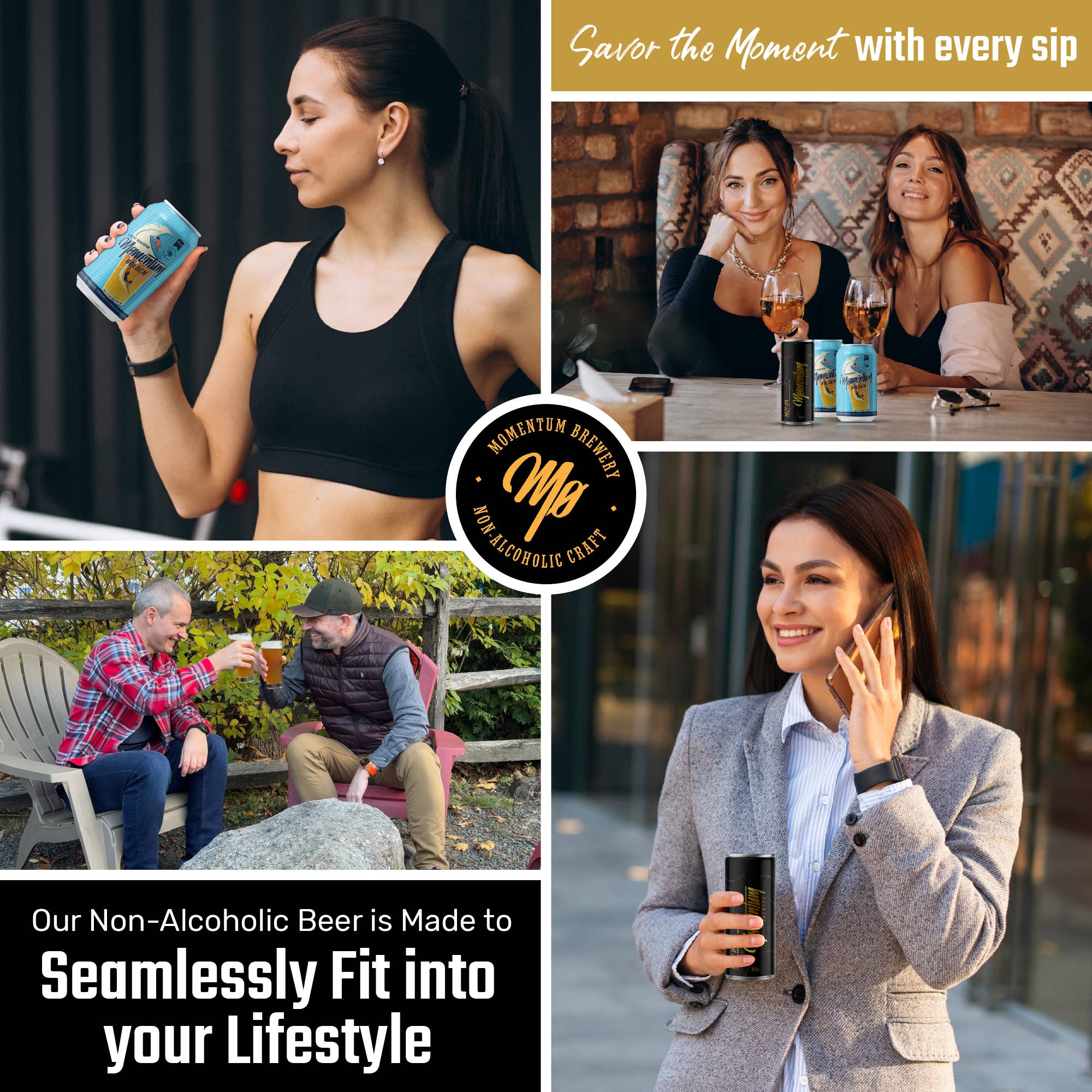 ProofNoMore - Wholesale Non-Alcoholic Beer - Momentum Brewery - Hazy IPA Non-Alcoholic Craft Beer - 12oz3