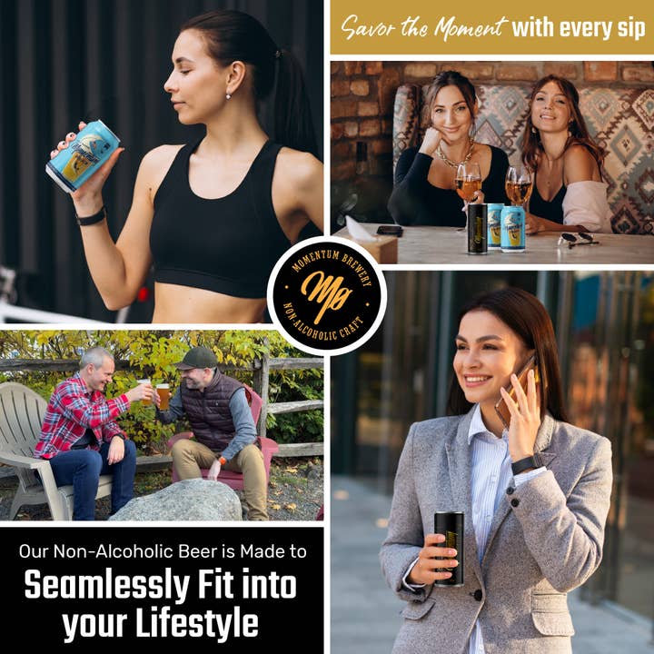 ProofNoMore - Wholesale Non-Alcoholic Beer - Momentum Brewery - Hazy IPA Non-Alcoholic Craft Beer - 12oz3