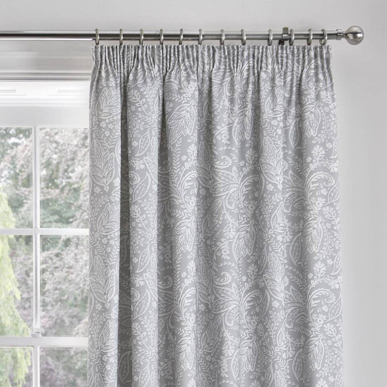 UW Home - Wholesale Curtain - Aveline Pencil Pleat Curtains by D & D in Grey1