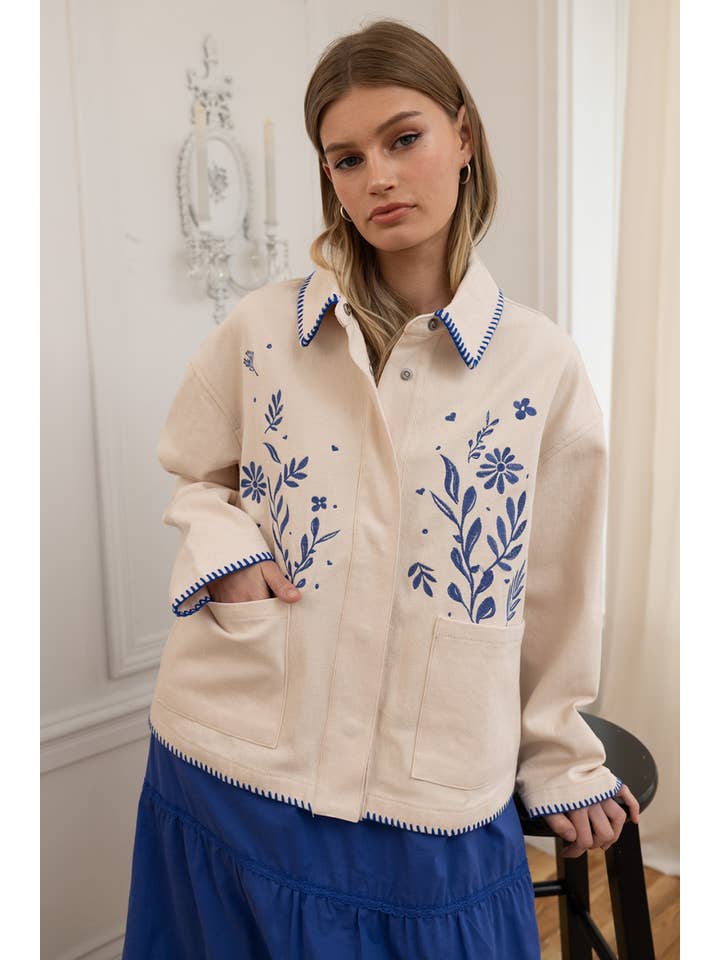 RAISONNEL - Wholesale Jacket - Women's - Embroidered Folk Jacket - RJ10759
