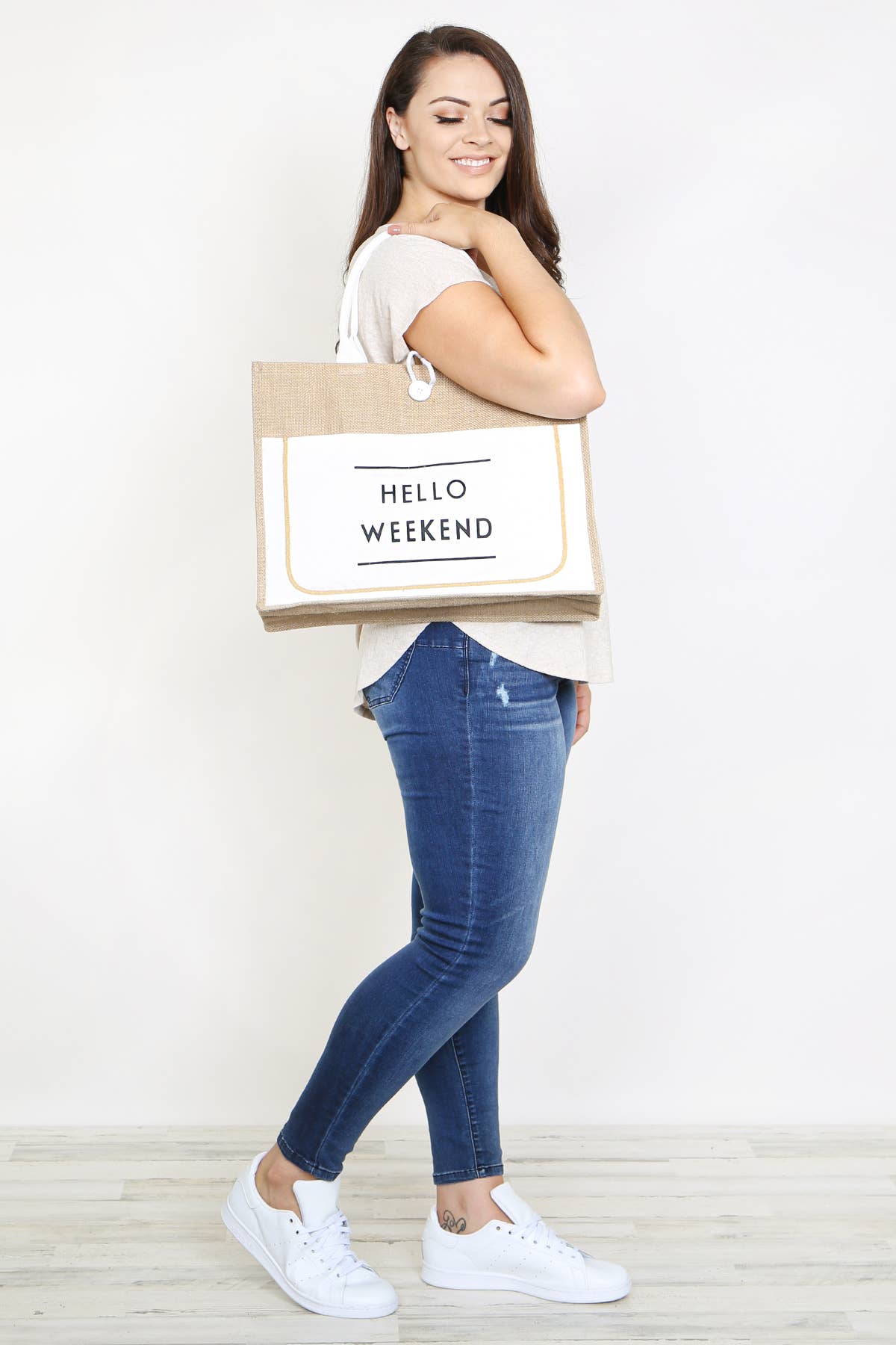 MYS Wholesale Inc - Wholesale Tote Bag - Women's - Trendy Hello Weekend Fashion Tote Bag1