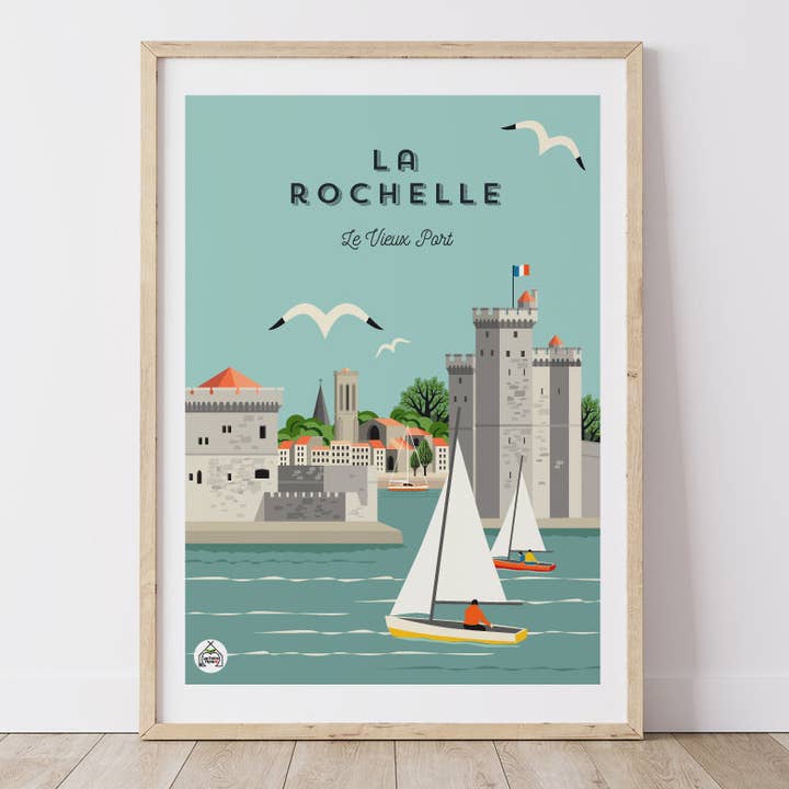 Poster La Rochelle - Il Vecchio Porto per la vendita all'ingrosso da parte di Les Petits Yéyés