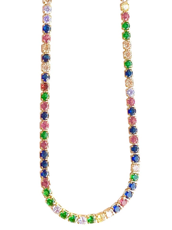 Dallas CZ Tennis Necklace for wholesale by Gemelli