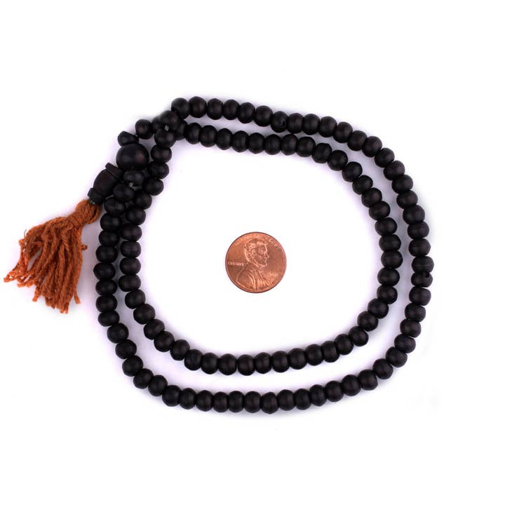 6mm Black Bone Mala Beads for wholesale by The Bead Chest